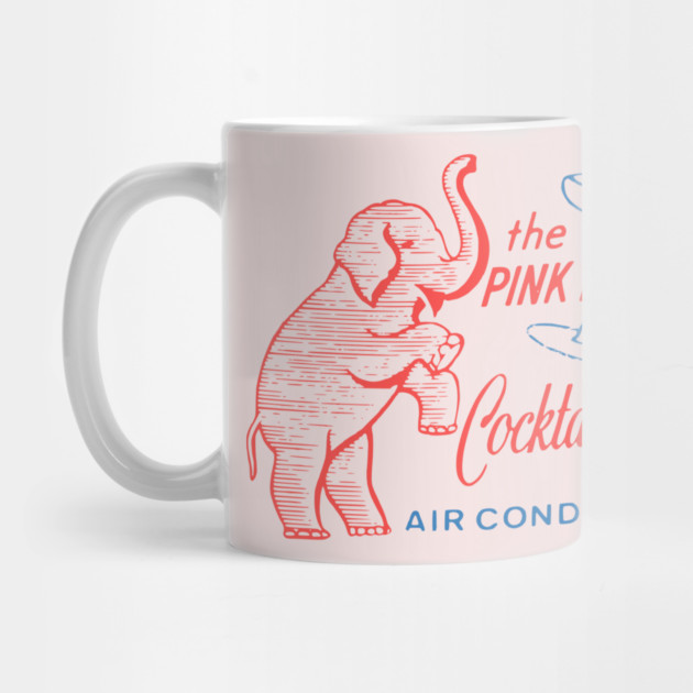 Retro Cocktail Lounge Matchbook Vintage Pink Elephant by Yesteeyear