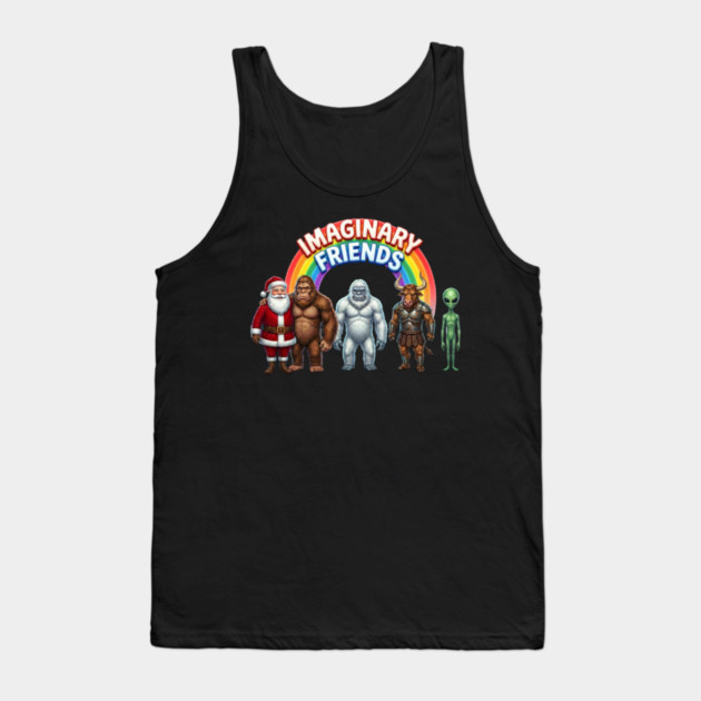 Imaginary Friends - Funny Cryptid & Mythical Creature Squad Tank Top by UrbanLifeApparel