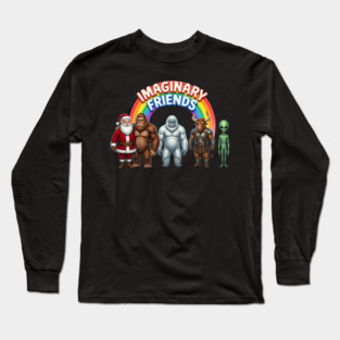 Imaginary Friends - Funny Cryptid & Mythical Creature Squad Long Sleeve T-Shirt