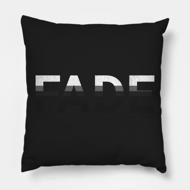FADE Minimalist Distressed Typography Pillow by Designed By Marty
