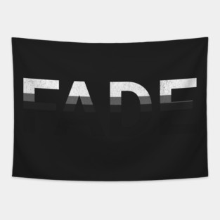 FADE Minimalist Distressed Typography Tapestry