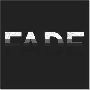 FADE Minimalist Distressed Typography Posters and Art