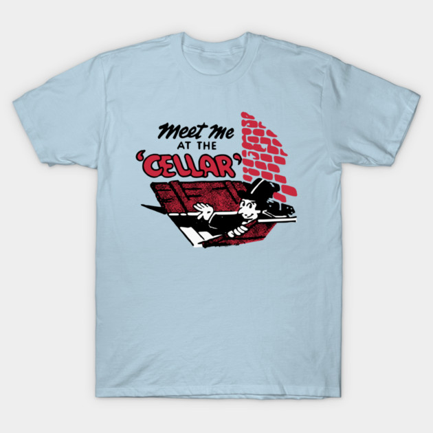 Meet Me At The Cellar Vintage Restaurant Matchbook T-Shirt by Yesteeyear