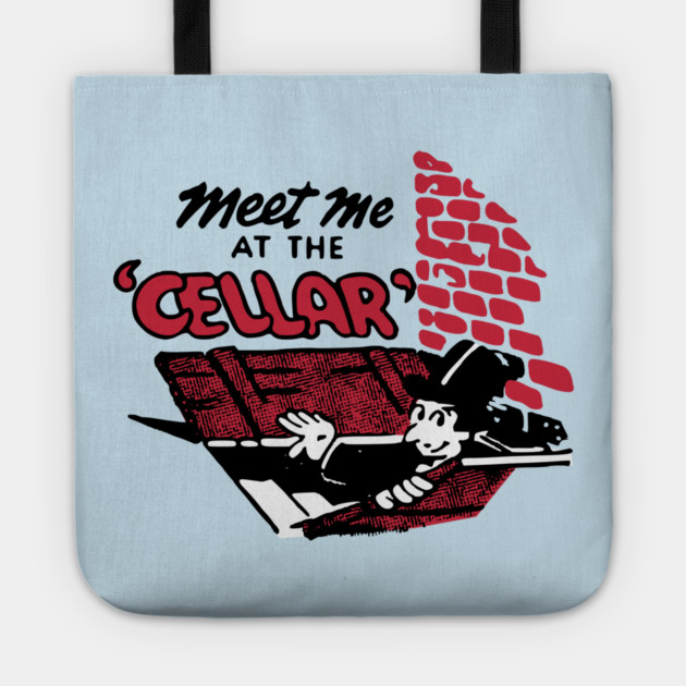 Meet Me At The Cellar Vintage Restaurant Matchbook Tote by Yesteeyear