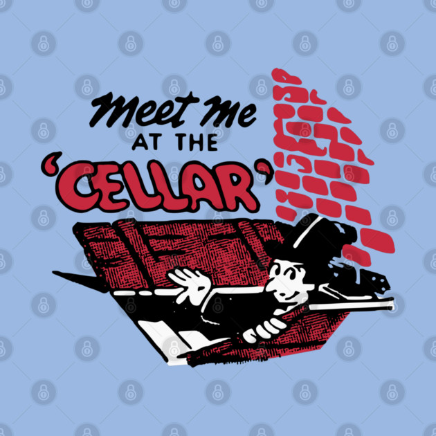 Meet Me At The Cellar Vintage Restaurant Matchbook by Yesteeyear