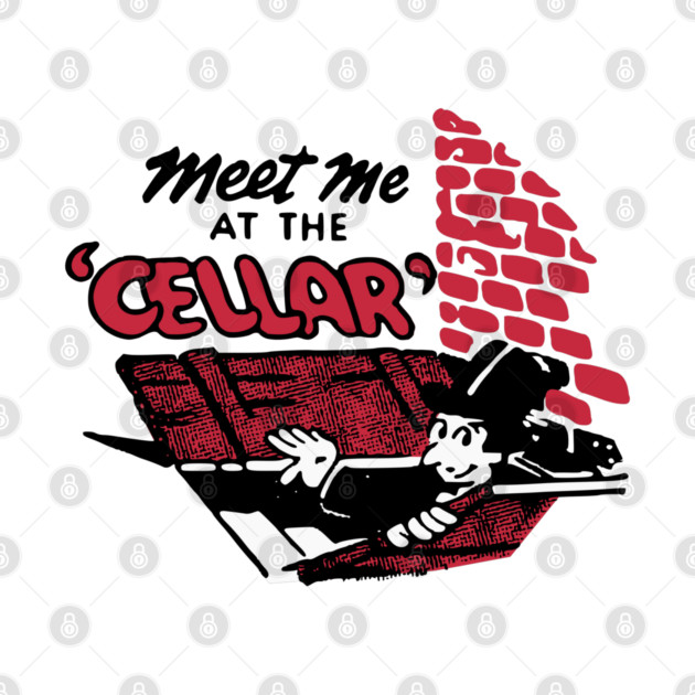 Meet Me At The Cellar Vintage Restaurant Matchbook by Yesteeyear