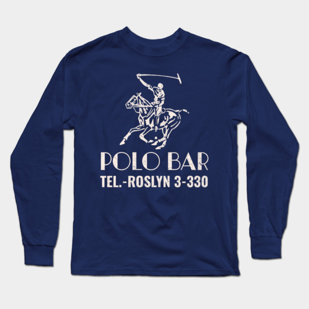 Polo Bar at the Blue Spruce Inn Roslyn Long Island NY Matchbook Long Sleeve T-Shirt by Yesteeyear