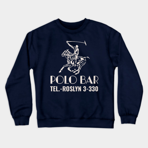 Polo Bar at the Blue Spruce Inn Roslyn Long Island NY Matchbook Crewneck Sweatshirt by Yesteeyear