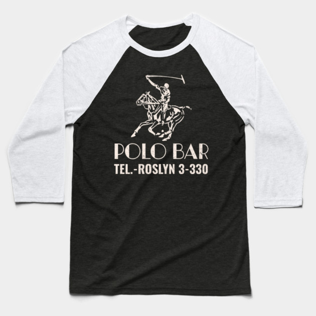 Polo Bar at the Blue Spruce Inn Roslyn Long Island NY Matchbook Baseball T-Shirt by Yesteeyear