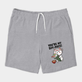 You’re My Soy-Mate Kawaii Sushi Cat Shorts