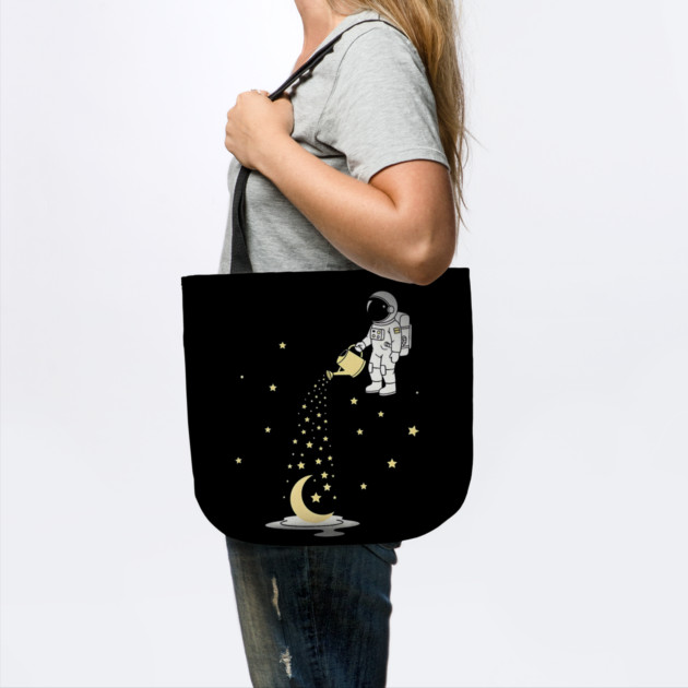 Lunar Botanist Astronaut Watering Moon and Stars by Designed By Marty