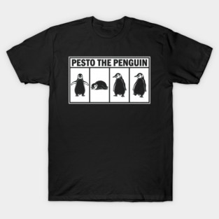 Pesto The Penguin Famous Bird Meme Black & White T-Shirt