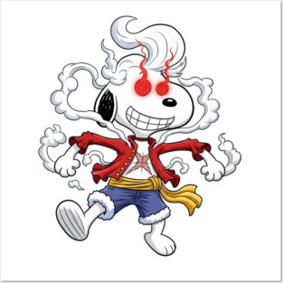 Snoopy  as Luffy Gear 5 M5505 Posters and Art