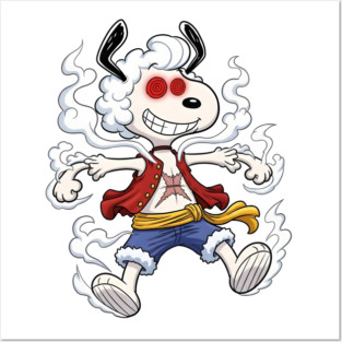 Snoopy as Luffy Gear 5 M5506 Posters and Art
