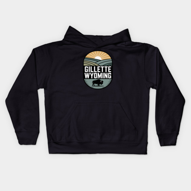 Gillette Wyoming Kids Hoodie by JessArty