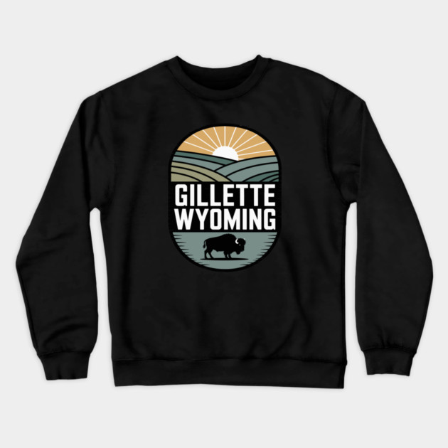 Gillette Wyoming Crewneck Sweatshirt by JessArty