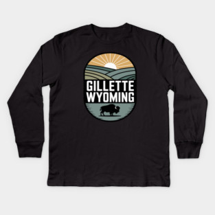 Gillette Wyoming Kids Long Sleeve T-Shirt