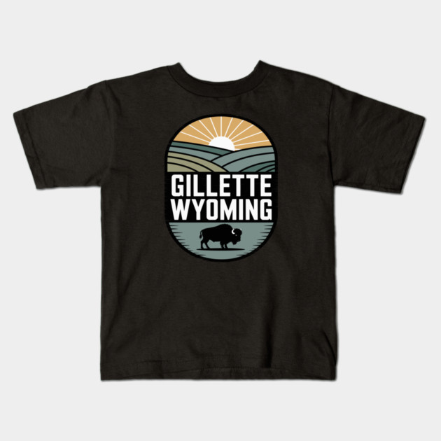 Gillette Wyoming Kids T-Shirt by JessArty