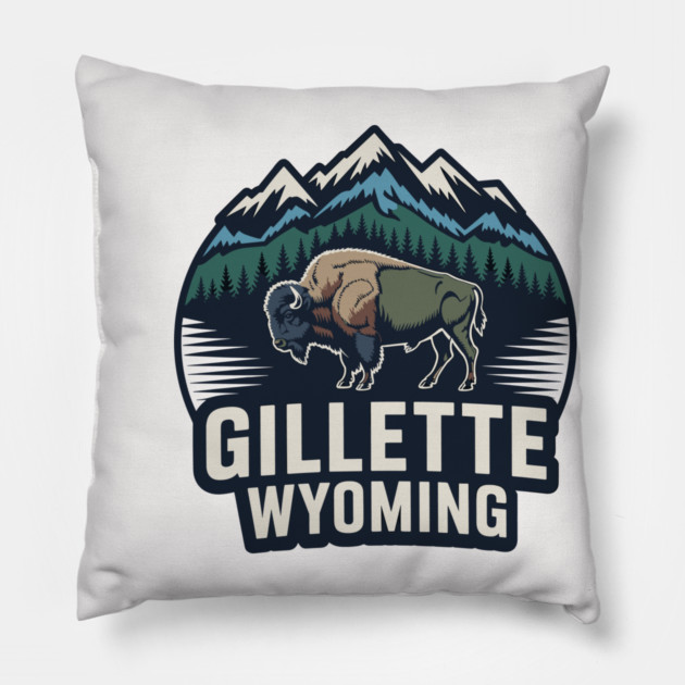 Gillette Wyoming Pillow by JessArty