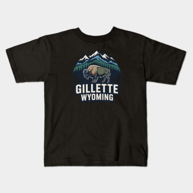 Gillette Wyoming Kids T-Shirt by JessArty