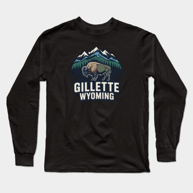 Gillette Wyoming Long Sleeve T-Shirt by JessArty