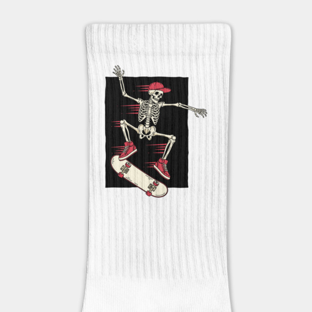 Rad Skeleton Skateboarder Shredding by enrynz