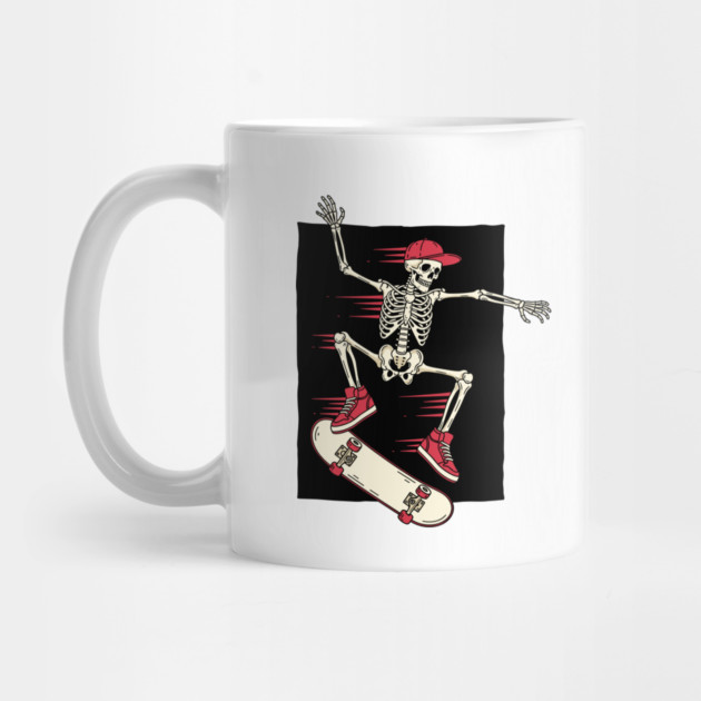 Rad Skeleton Skateboarder Shredding by enrynz