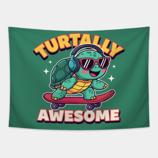 Turtally Awesome Tapestry by enrynz