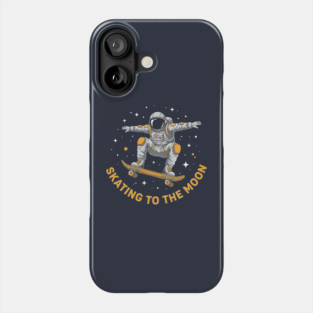 Skating To The Moon Astronaut Phone Case