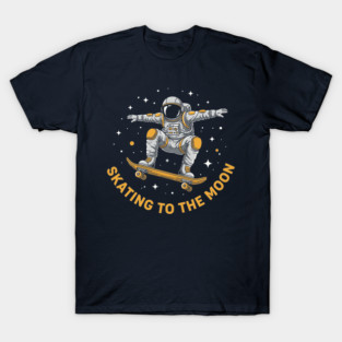 Skating To The Moon Astronaut T-Shirt