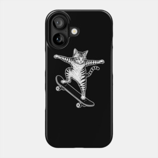 Rad Skateboarding Cat Phone Case