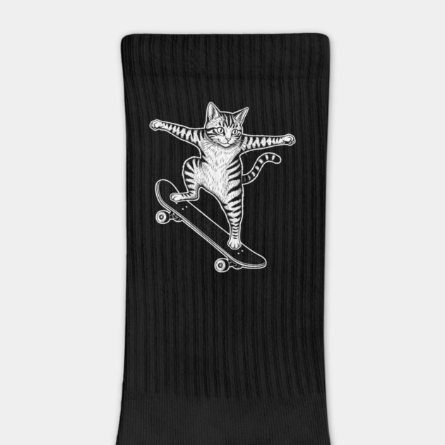 Rad Skateboarding Cat by enrynz