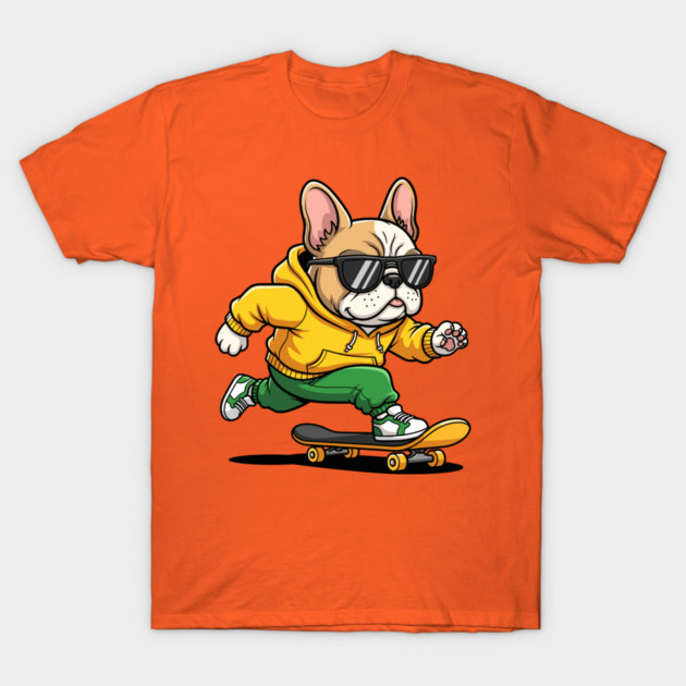 Rad French Bulldog Skater T-Shirt by enrynz