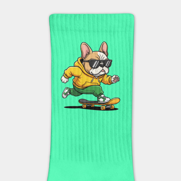 Rad French Bulldog Skater by enrynz