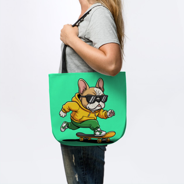 Rad French Bulldog Skater by enrynz