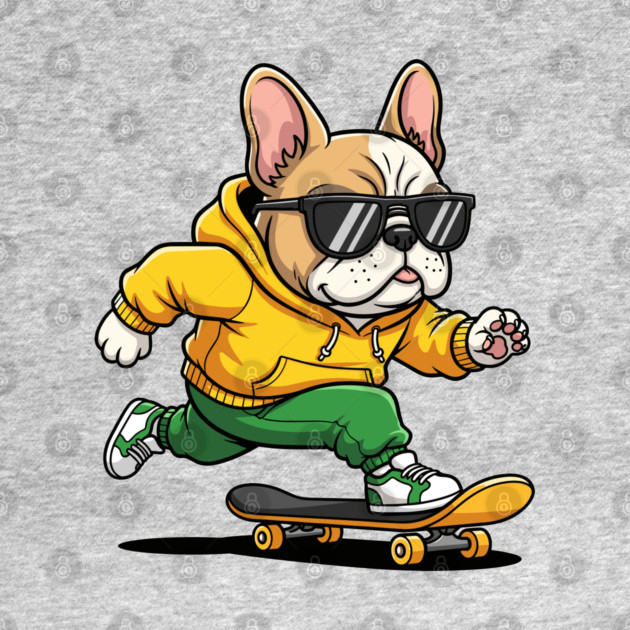 Rad French Bulldog Skater by enrynz