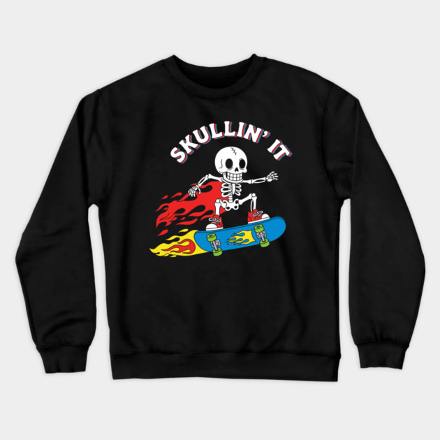 Skullin' It Crewneck Sweatshirt by enrynz