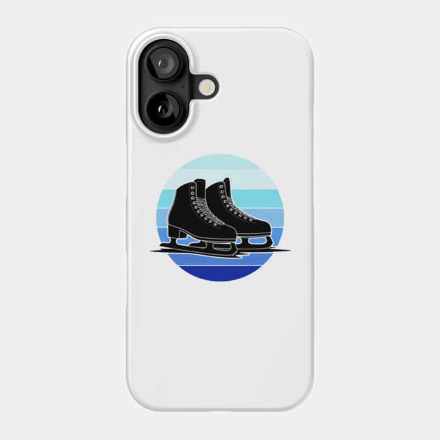 Retro Ice Skates Sunset Vibes Phone Case by enrynz