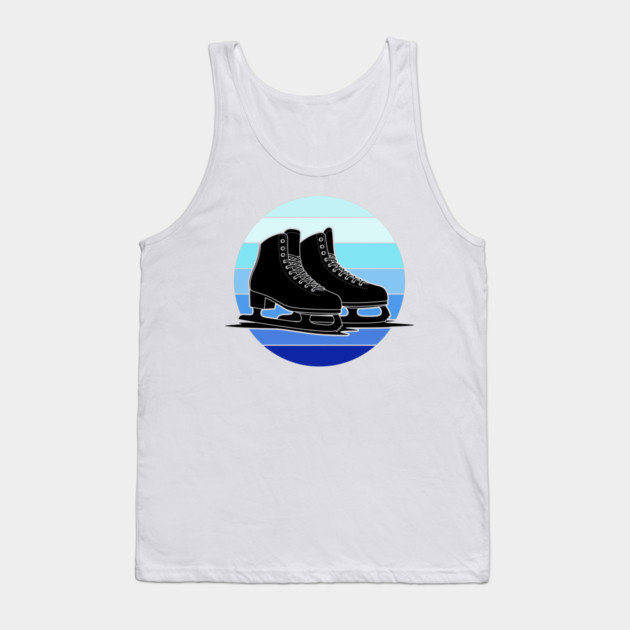 Retro Ice Skates Sunset Vibes Tank Top by enrynz