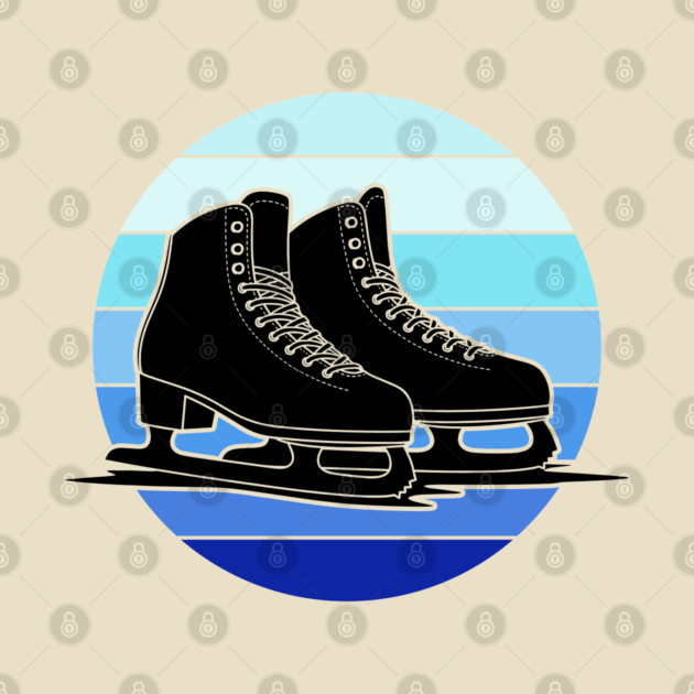 Retro Ice Skates Sunset Vibes by enrynz