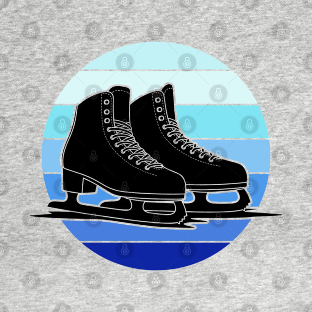 Retro Ice Skates Sunset Vibes by enrynz