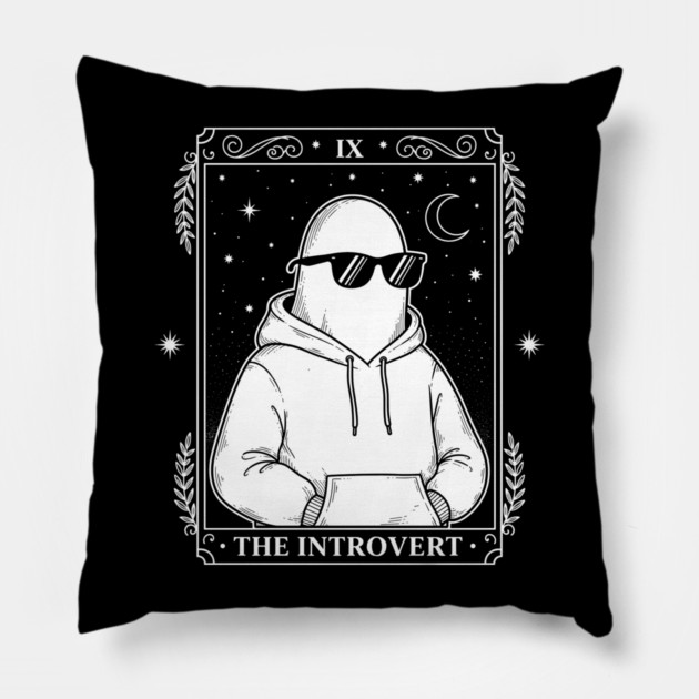 Chill Introvert Ghost Tarot Pillow by enrynz