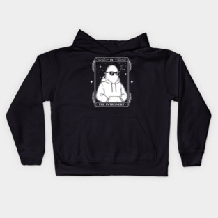Chill Introvert Ghost Tarot Kids Hoodie