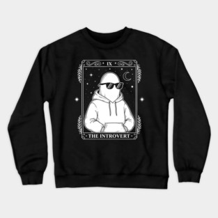 Chill Introvert Ghost Tarot Crewneck Sweatshirt