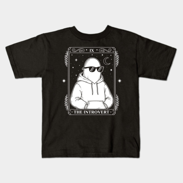 Chill Introvert Ghost Tarot Kids T-Shirt by enrynz