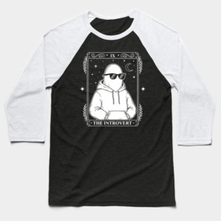 Chill Introvert Ghost Tarot Baseball T-Shirt