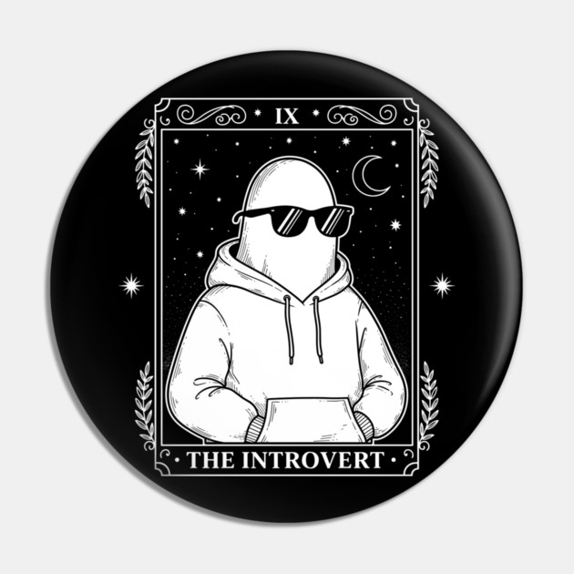 Chill Introvert Ghost Tarot Pin by enrynz