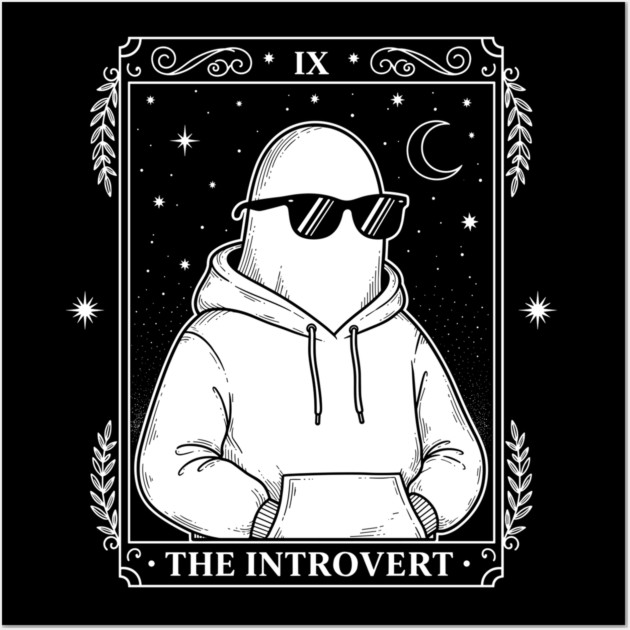 Chill Introvert Ghost Tarot Wall Art by enrynz
