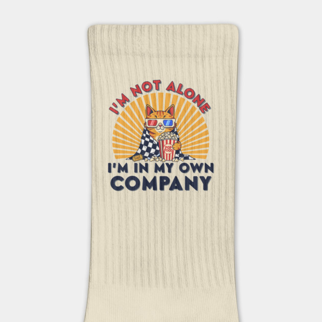 Introvert Cat 'I'm Not Alone' Popcorn Movie Night by enrynz