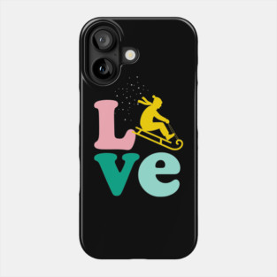 Sledding LOVE Phone Case